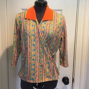 🇨🇦 Linda Lundstrom Vintage Wrap Golf Polo